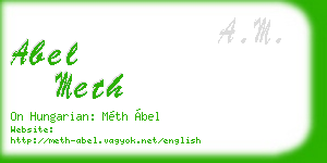 abel meth business card